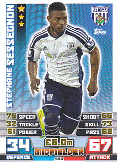 Stephane Sessegnon West Bromwich Albion 2014/15 Topps Match Attax #338